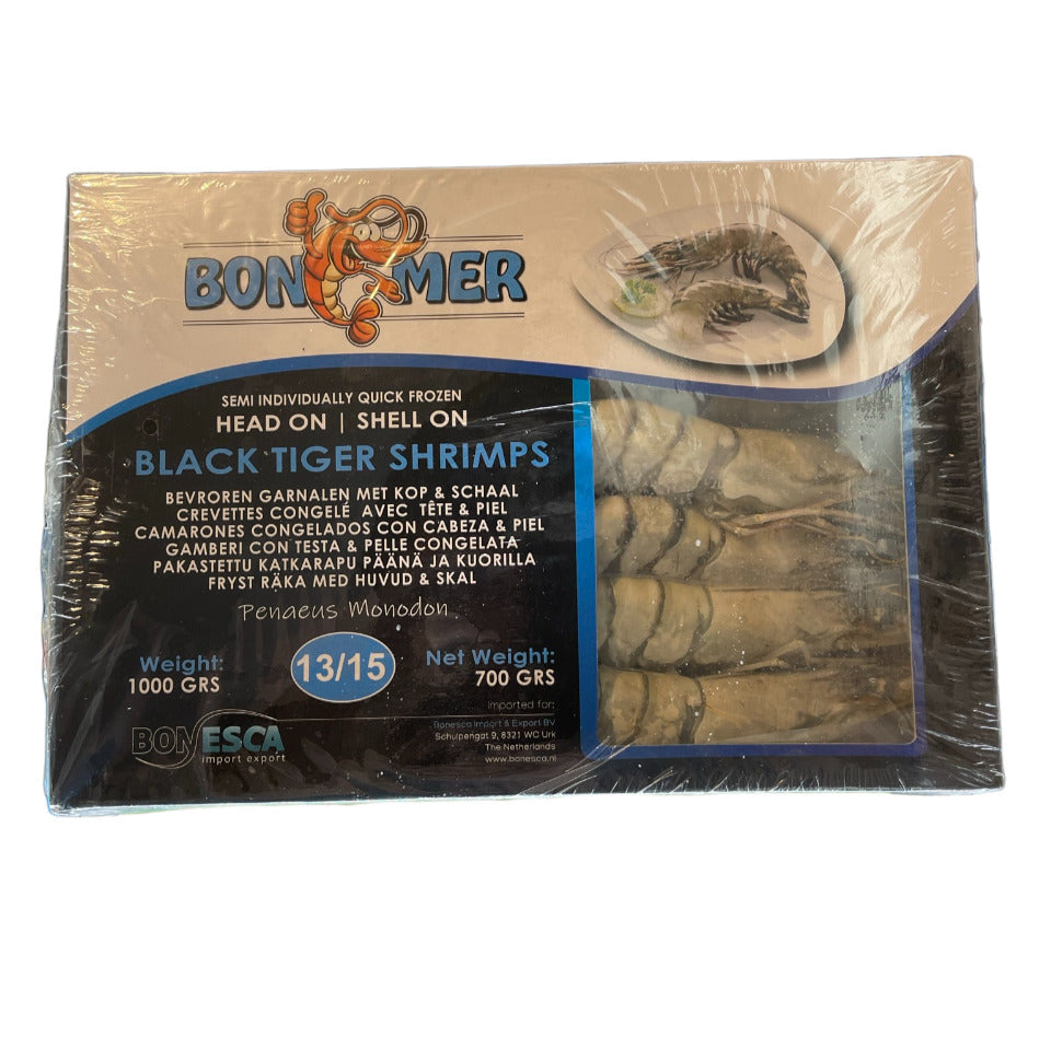 Bonomer Black Tiger Shrimps 1kg