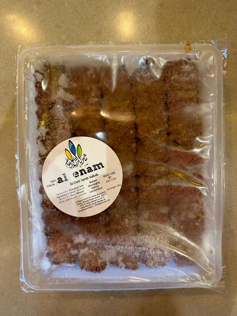 Al Enam Grilled Lamb Kabab Halal 450g