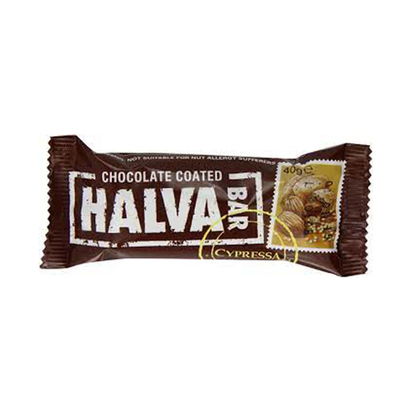 Cypressa Halva Bar Chocolate Coated 40g