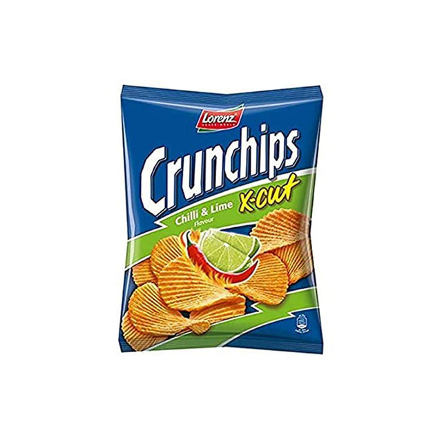 Lorenz Crunch Chips X-Cut Chilli & Lime 150g