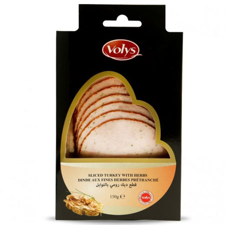 Volys Sliced Turkey Breast With Herbs Halal 150G