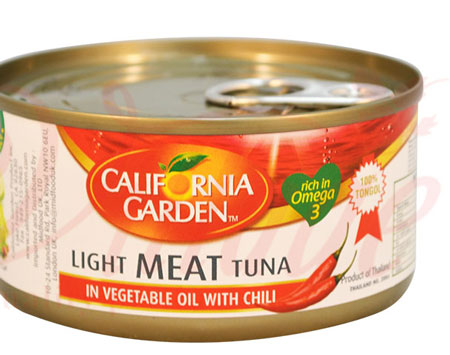 California Garden Light Meat Tuna In Vegetable Oil With Chili 185G