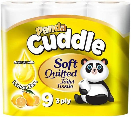 Panda Cuddle soft toilet tissue lemon 3ply