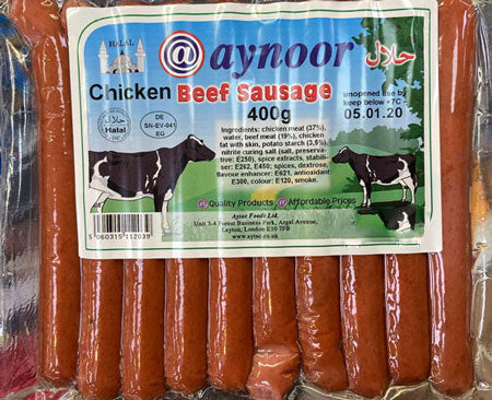 Aynoor Chicken Beef Sausage Halal 400G