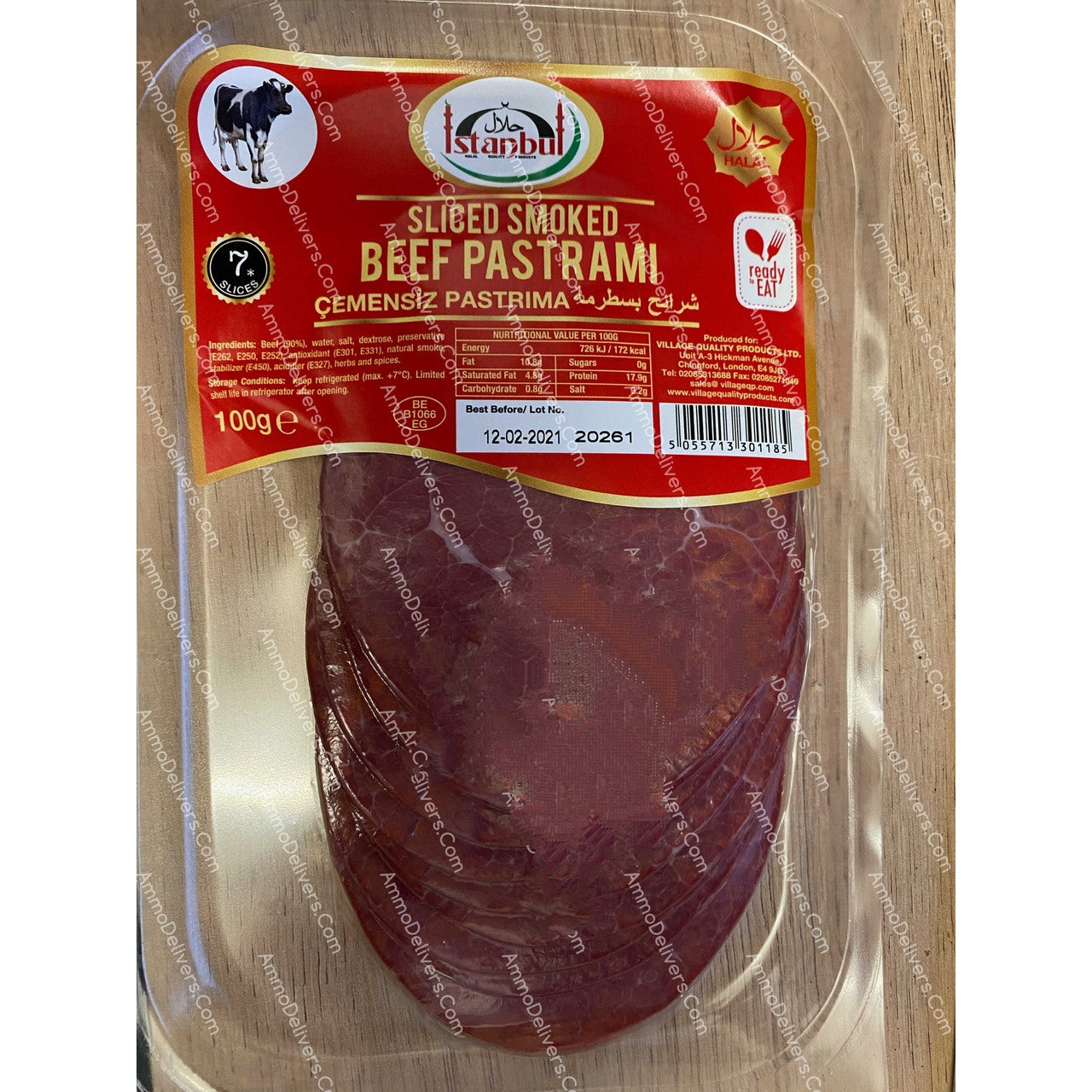 Istanbul sliced smoked beef pastrami 100g