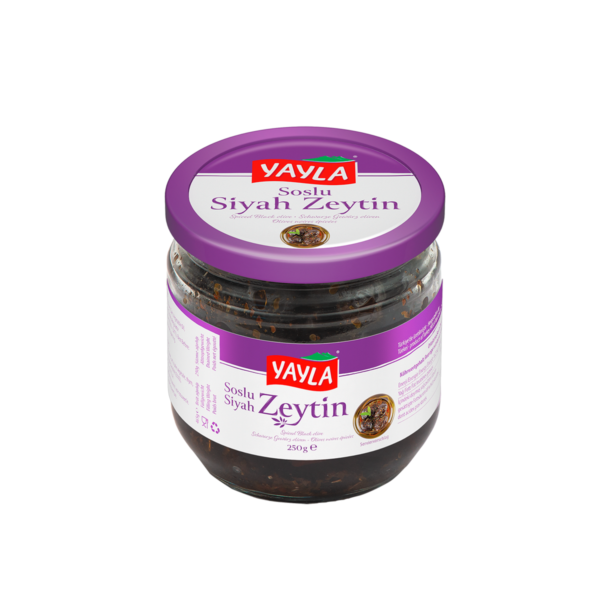 Yayla Zeytin Snslu Siyah 250g