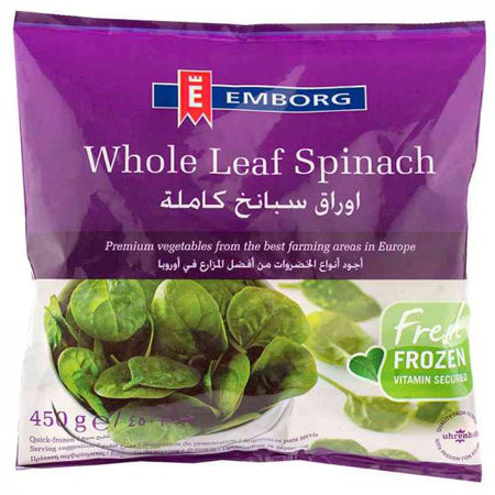 Emborg Whole Leaf Spinach 450G