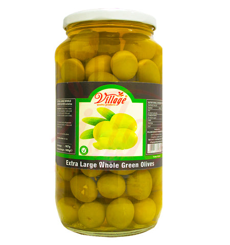 Village Whole Green Olives 907G