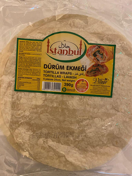 Bread: Istanbul Tortilla wraps Flatbread 342g