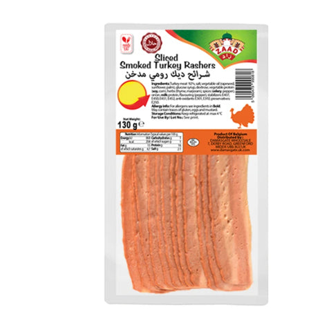 Zaad Sliced Smoked Turkey Rashers 130G