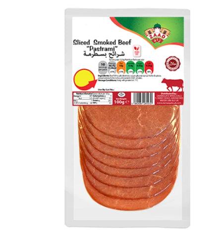 Zaad Sliced Smoked Beef Pastrami 100G