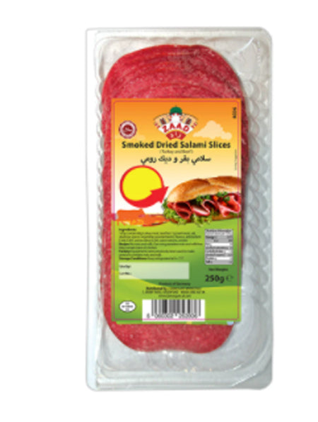 Zaad Smoked Dried Salami Large Beef & Turkey 200G