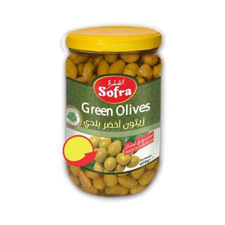 Sofra Green Olives Baladi 600G