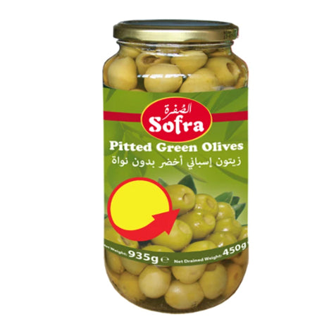 Sofra Pitted Green Olives 935G