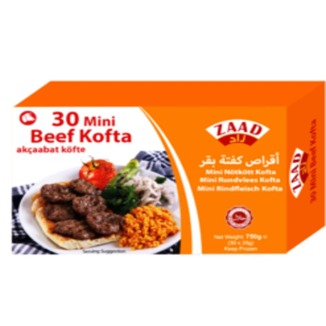 Zaad Mini Beef Kofta 30 Pcs 750g