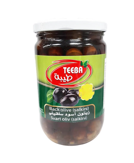 Teeba Black Olives Salkini 640G