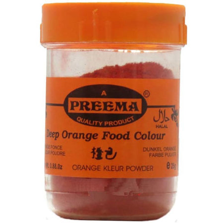 Preema Deep Orange Food Colour 25G