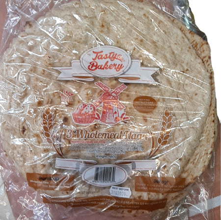 Tasty Bakery 3 Wholemeal Bread Naan 580G