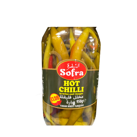 Sofra Hot Chilli In Brine And Vinegar 950g