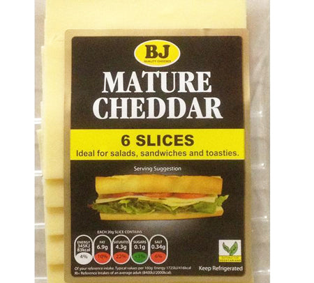 Bj mature Cheddar 6 Sliced