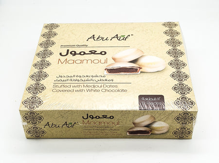 Abu Auf maamoul date covered with white chocolate 12pc