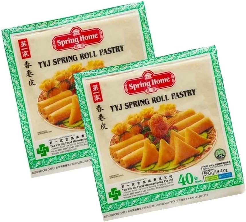 TYJ Home Spring Roll Pastry - 40 Sheets pack of 8