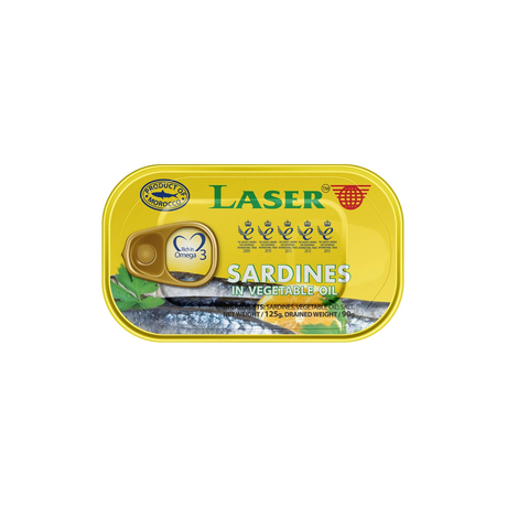 Laser Sardines In Sunflower Oil 125g