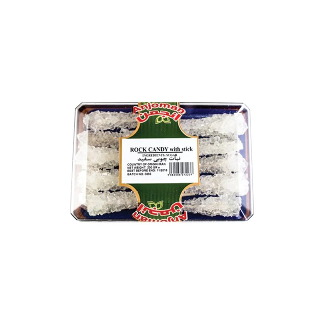 Anjoman White Rock Candy with Stick 200g