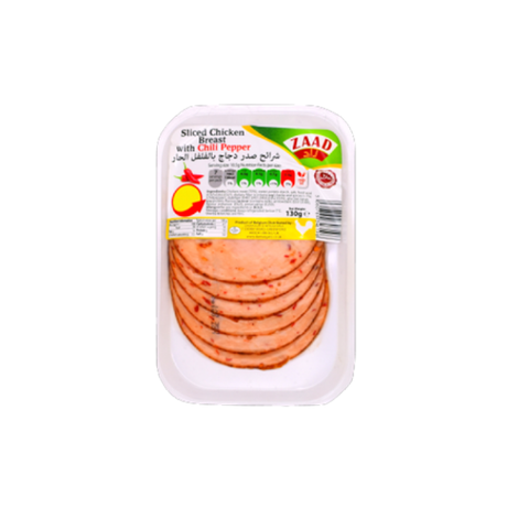 Zaad Sliced Chicken Breast With Chilli Pepper 130g