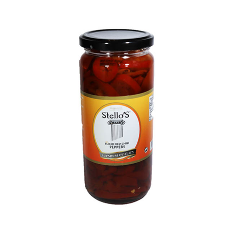 Stellos Sliced Red Chilli Peppers 490g