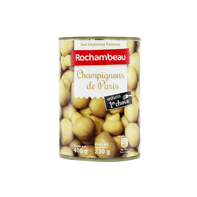 Rochambeau Whole Mashroom 400g