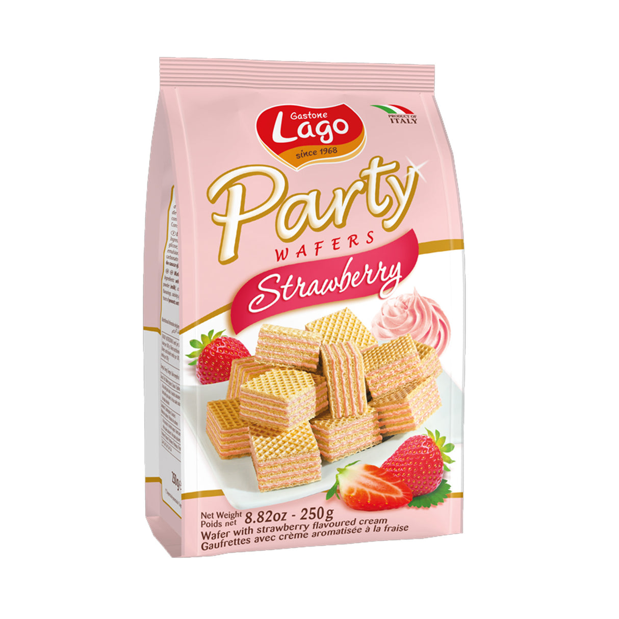 Gastone Lago Party Strawberry Wafers 250g