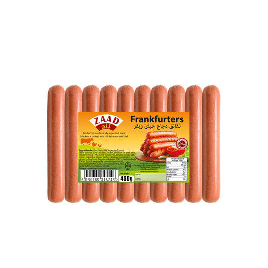 Offer Zaad Frankfurters with Chicken Meat and Beef 400g X 2 packs