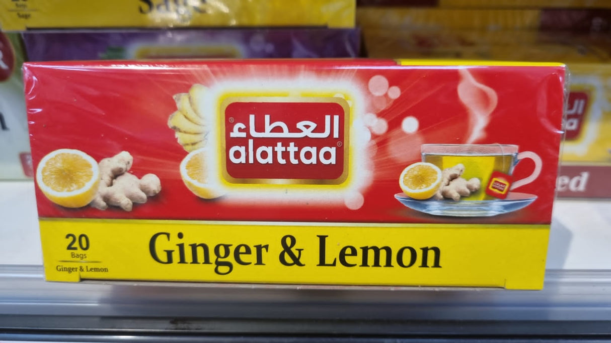 Offer X2 Alattaa Ginger & Lemon 20 Bags