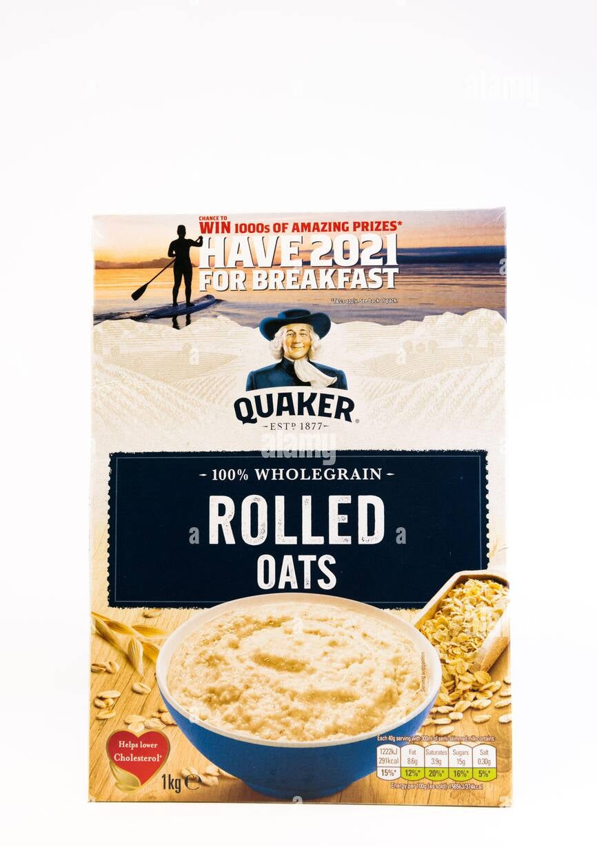 Quaker 100% Wholegrain Rolled Oats 1kg