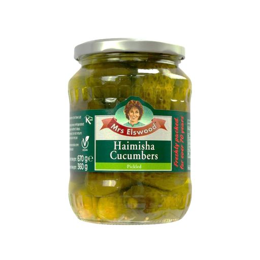 Mrs Elswood Pickled Haimisha Cucumbers 670g