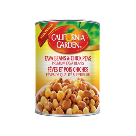 Offer X2 California Garden Fava Beans and Chick Peas 400g
