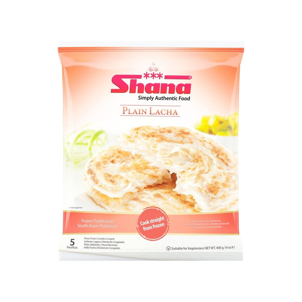 Flatbread: Shana Lacha plain Paratha 400G