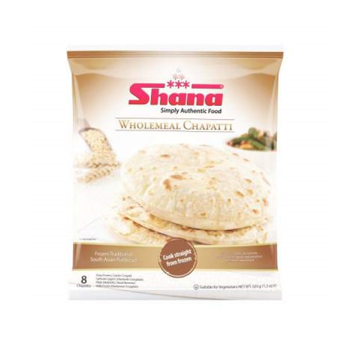 Flatbread: Shana Wholemeal wheat Chapatti 320G