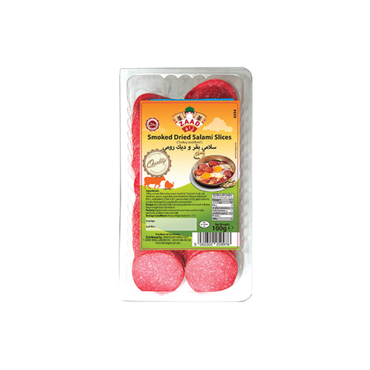Offer Zaad Smoked Dried Salami Beef & Turkey 100g X 2 packs