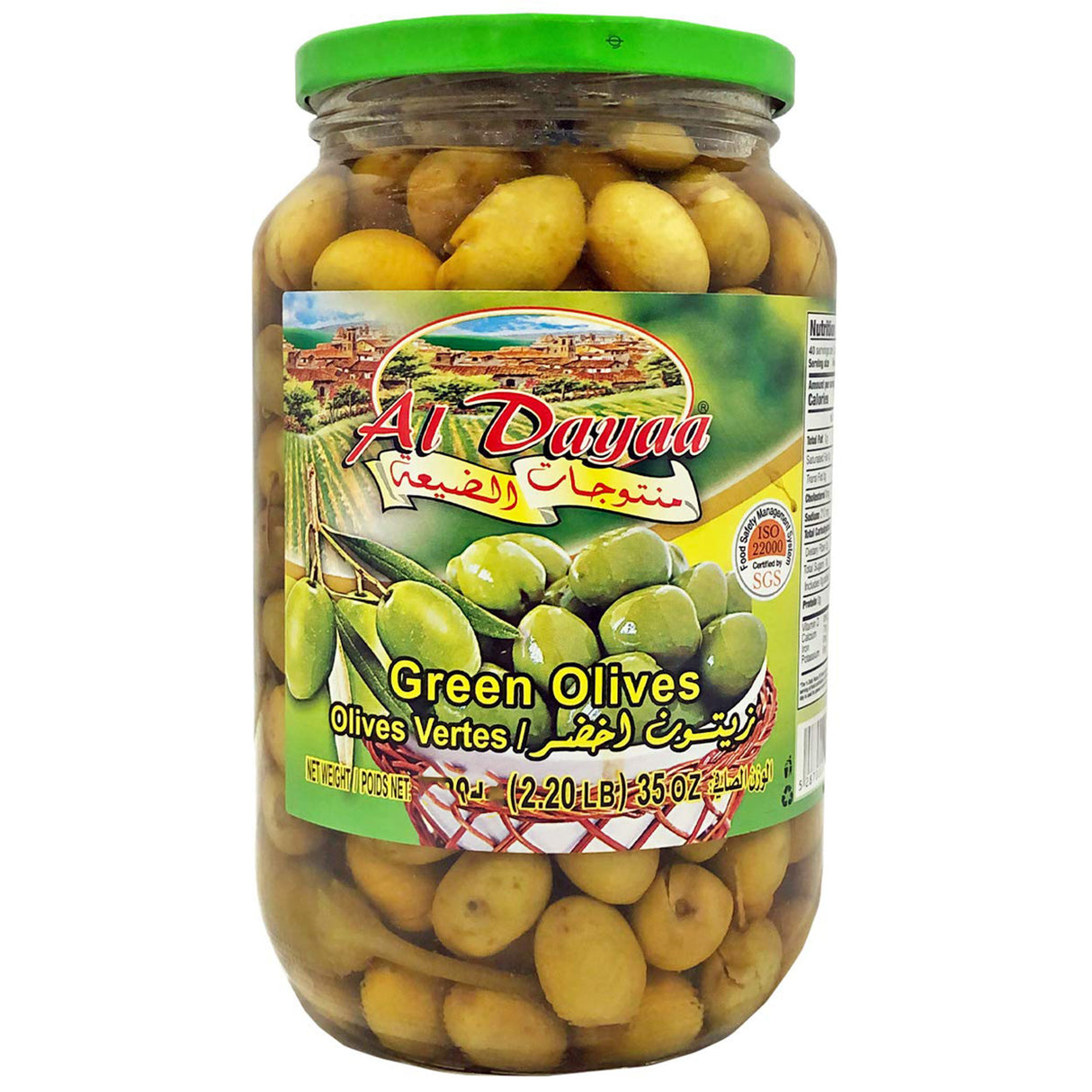 Al Dayaa Green Olives 3kg