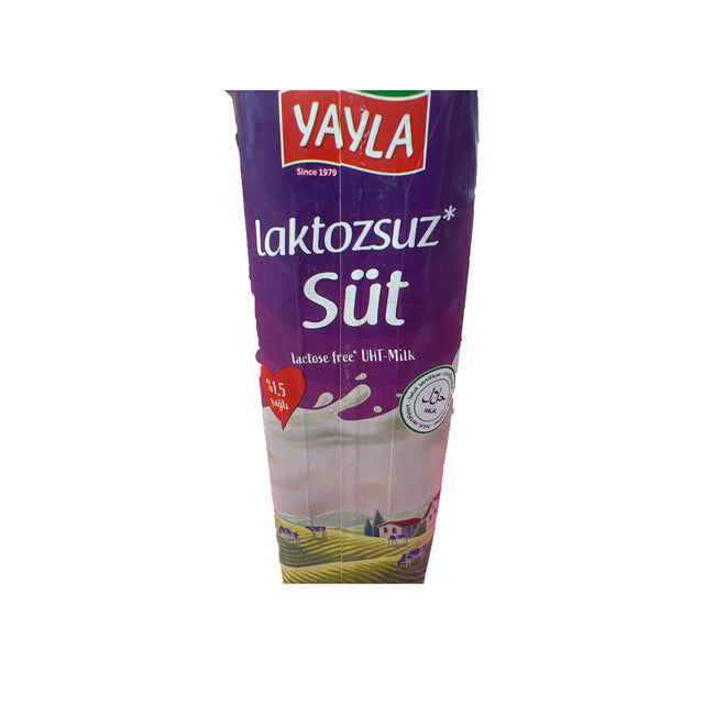 Yayla Laktozsuz Sut 1L