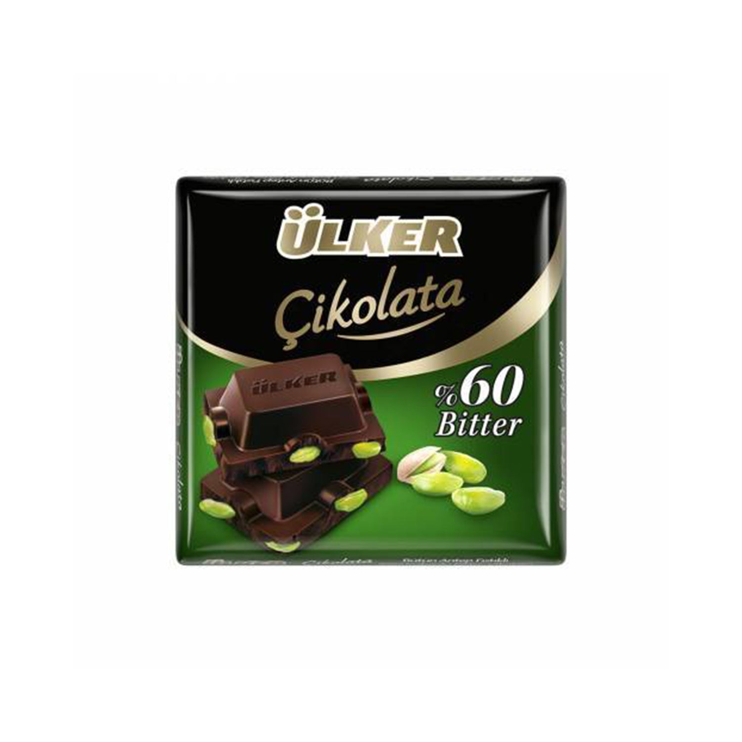 Ulker Chocolate With Pistachio 60 Bitter 65g Myjam Food