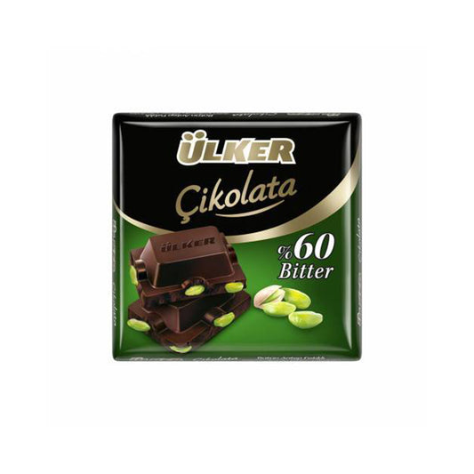 Ulker Chocolate With Pistachio 60% Bitter 65g