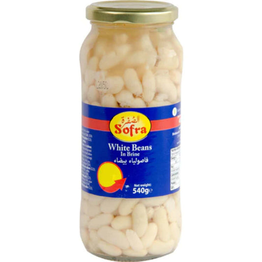 Offer Sofra White Beans Jar 540G X 4 pcs
