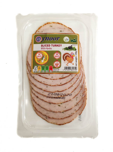 Aynoor Sliced Turkey With Herbs Halal 130G