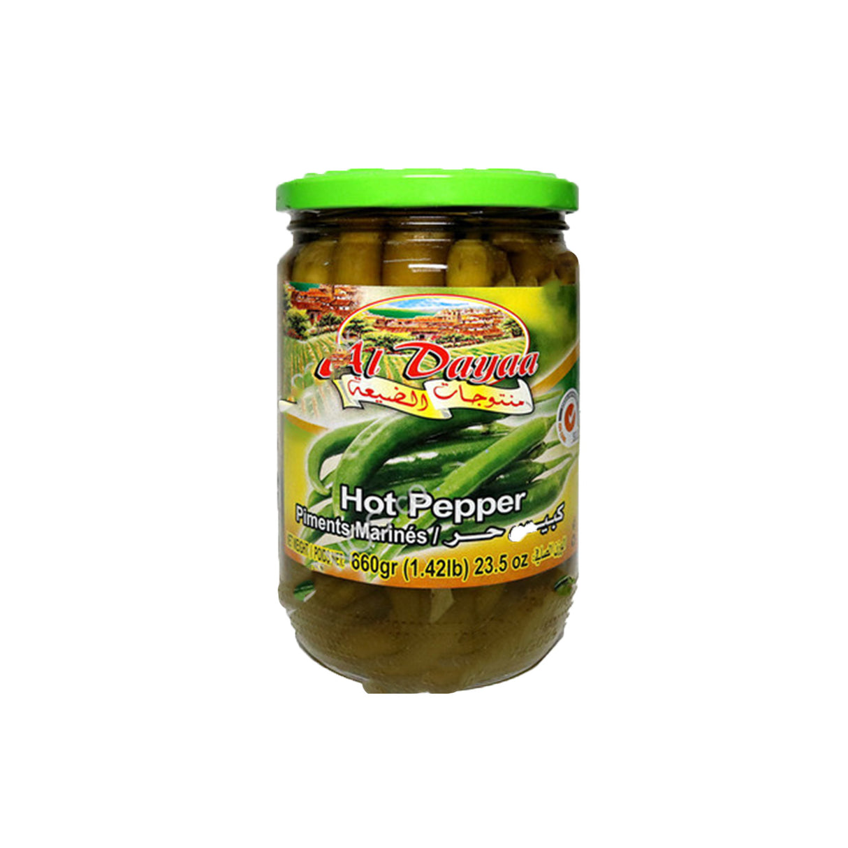 Al Dayaa Hot Pickled Pepper 660g