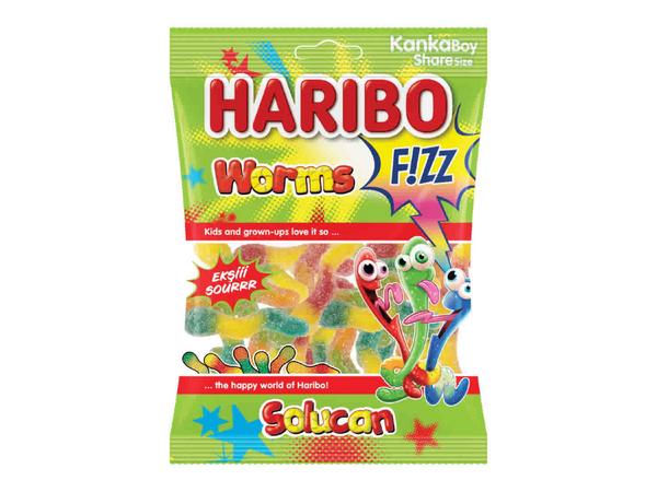 Haribo Fizz Worms/Solucan 70g (Halal)