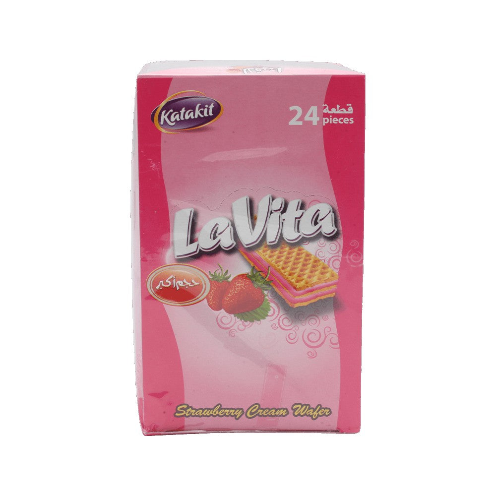 Lavita Strawberry Cream Wafer box 24pcs