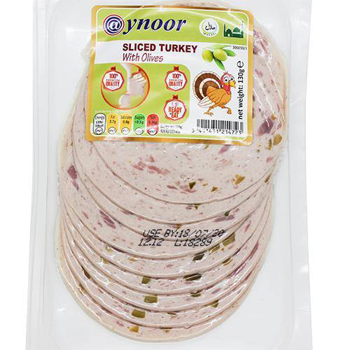 Aynoor Sliced Turkey With Olives Halal 130G